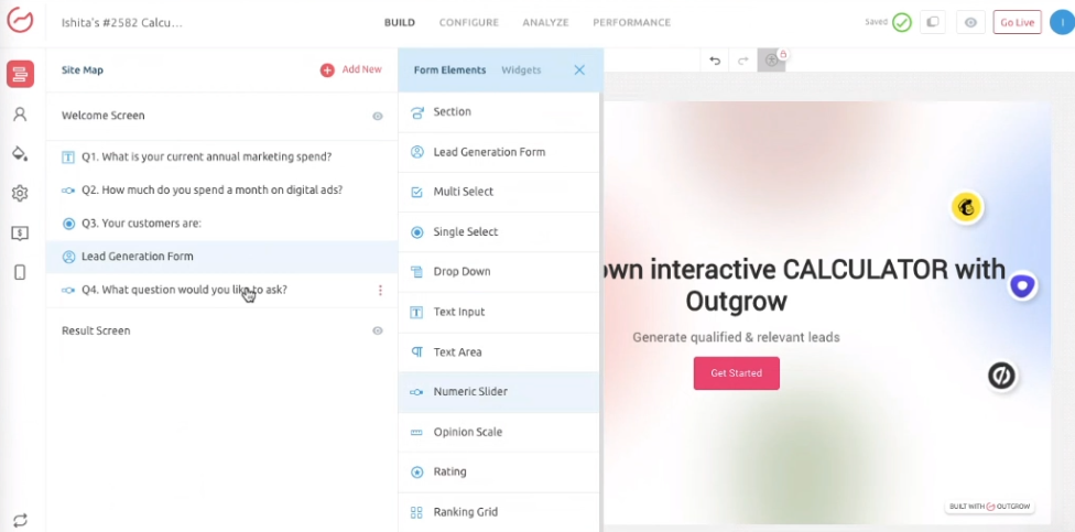 Outgrow - Interactive Content and Marketing